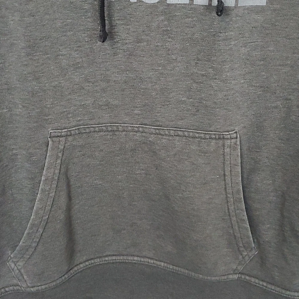 The North Face men’s logo hoodie graphics gray size M